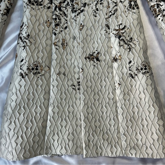 St. John Collection Metallic Pixelated Jacquard Topper Jacket and Dress Set 6 - Picture 9 of 15